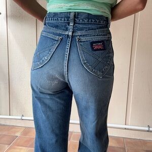 Vintage Brittania Women's High Rise Bells Jeans 24 Mends 1970